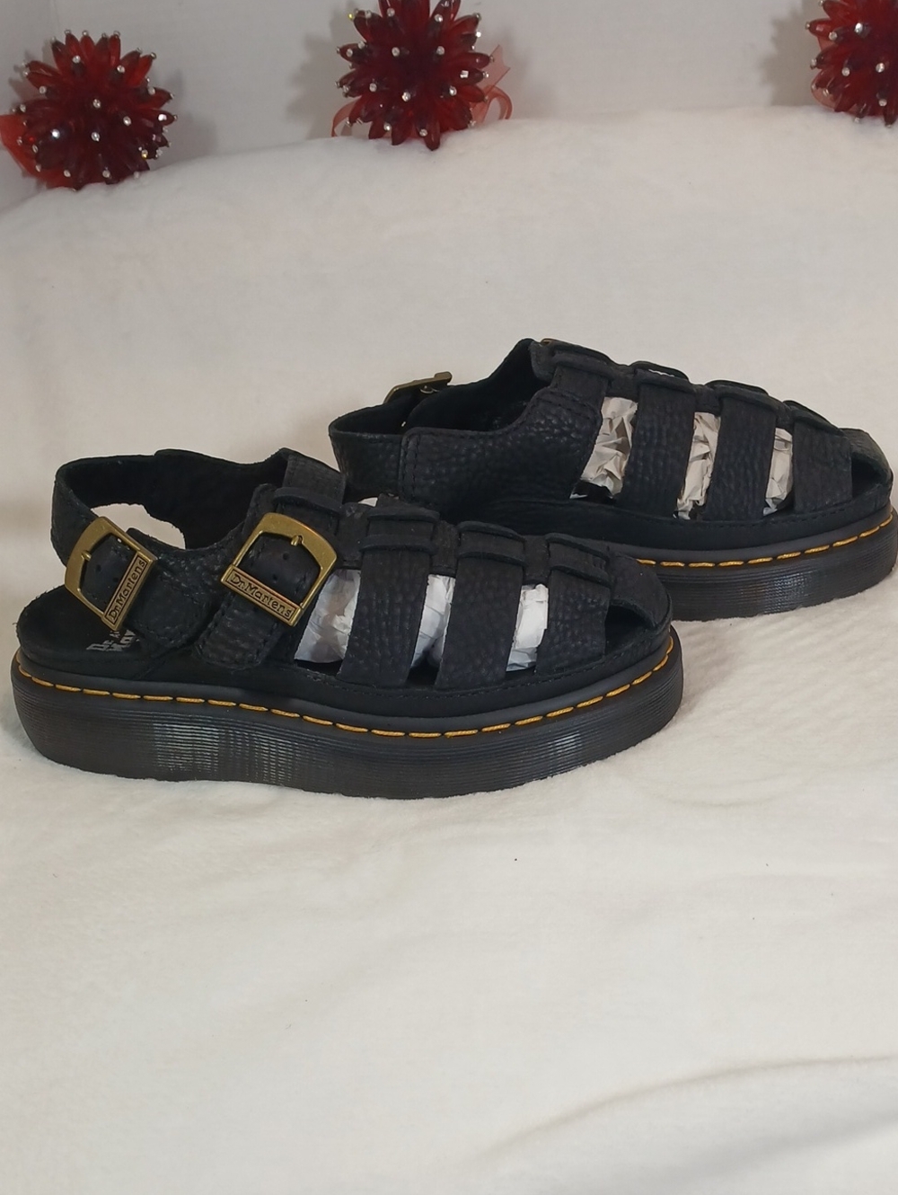 Dr. Martens Wrenlie Grizzly Leather Fisherman Sandals Unisex 7M/ 8W - Picture 3 of 15